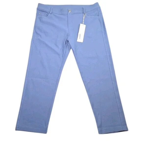 Yelete Slate Grey 5-Pocket Skinny Jeggings Stretch Pull On Cotton Blend Womens L - Picture 4 of 9